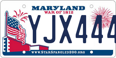 MD license plate YJX4449