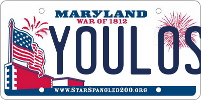 MD license plate YOULOSE