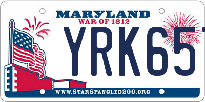 MD license plate YRK657