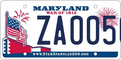 MD license plate ZA0050