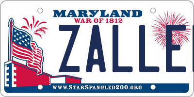 MD license plate ZALLER