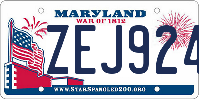 MD license plate ZEJ9242