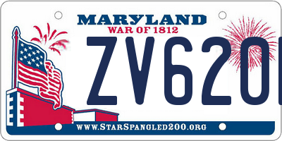 MD license plate ZV620B