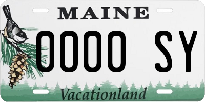 ME license plate 0000SY