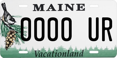 ME license plate 0000UR