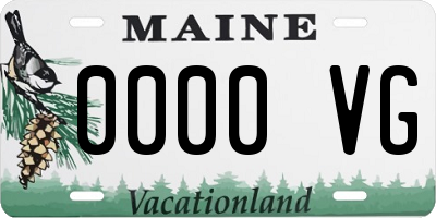 ME license plate 0000VG