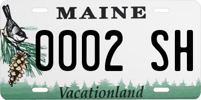 ME license plate 0002SH