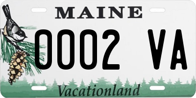 ME license plate 0002VA