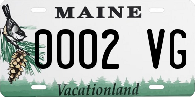 ME license plate 0002VG