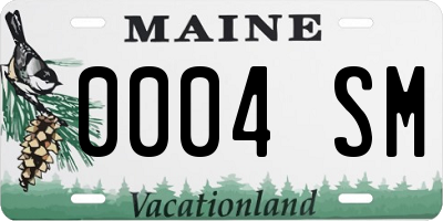 ME license plate 0004SM