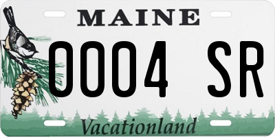 ME license plate 0004SR
