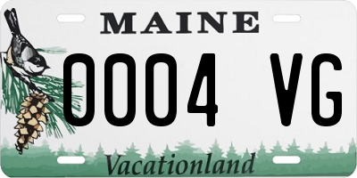 ME license plate 0004VG