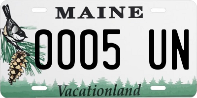ME license plate 0005UN