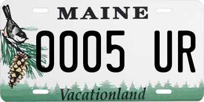 ME license plate 0005UR