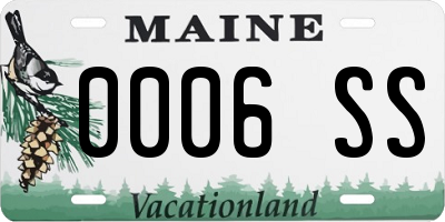 ME license plate 0006SS