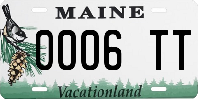 ME license plate 0006TT