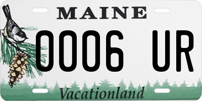 ME license plate 0006UR