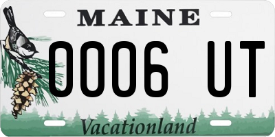 ME license plate 0006UT