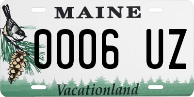 ME license plate 0006UZ