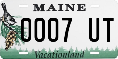 ME license plate 0007UT