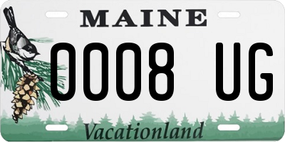 ME license plate 0008UG