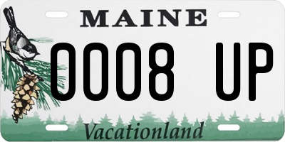 ME license plate 0008UP