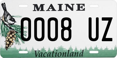 ME license plate 0008UZ