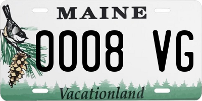 ME license plate 0008VG