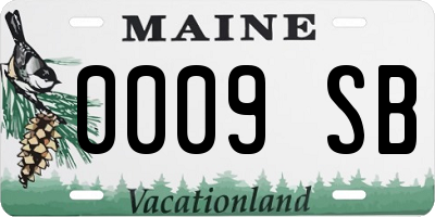 ME license plate 0009SB