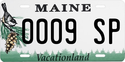 ME license plate 0009SP