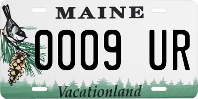 ME license plate 0009UR