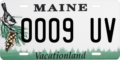 ME license plate 0009UV