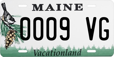 ME license plate 0009VG