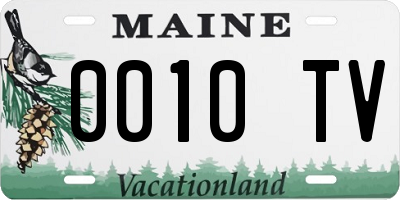 ME license plate 0010TV