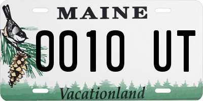 ME license plate 0010UT