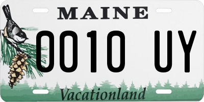 ME license plate 0010UY