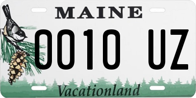 ME license plate 0010UZ