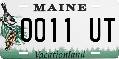 ME license plate 0011UT