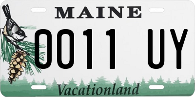 ME license plate 0011UY