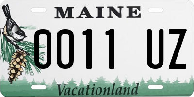 ME license plate 0011UZ