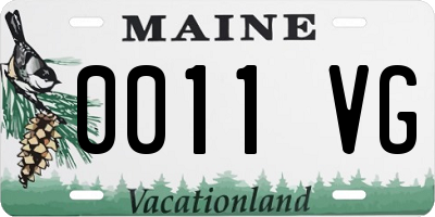 ME license plate 0011VG