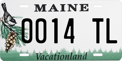 ME license plate 0014TL