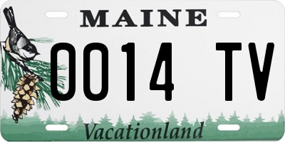 ME license plate 0014TV