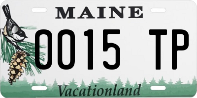 ME license plate 0015TP