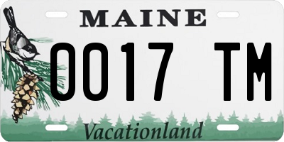 ME license plate 0017TM