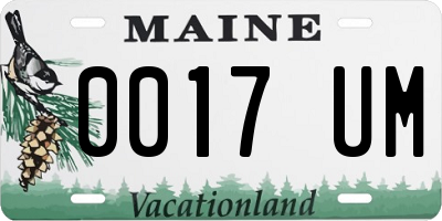 ME license plate 0017UM