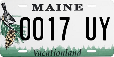 ME license plate 0017UY