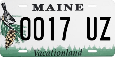 ME license plate 0017UZ