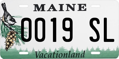 ME license plate 0019SL