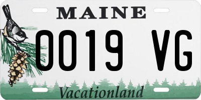 ME license plate 0019VG